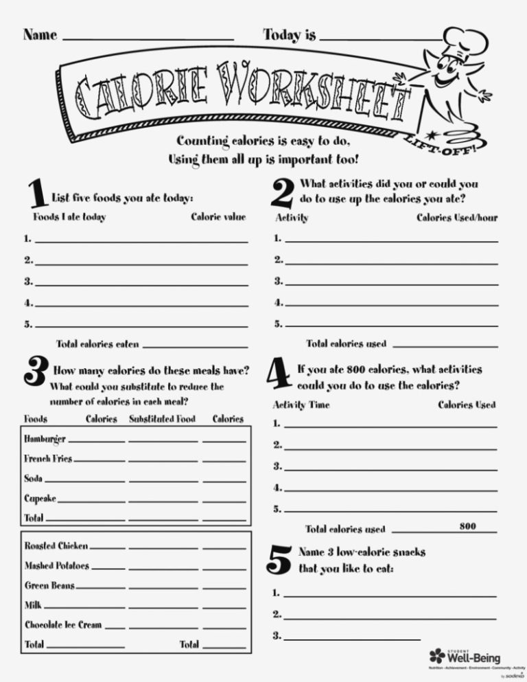 Reading Food Labels Worksheet — db-excel.com