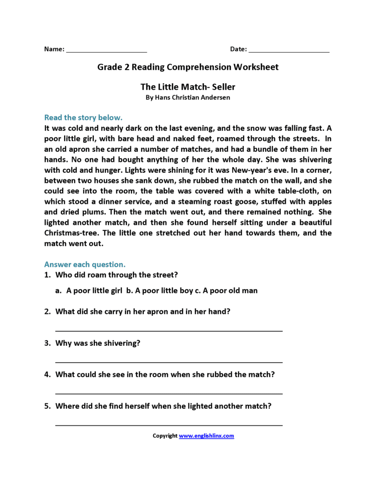 Grade 5 Reading Comprehension Worksheets Pdf