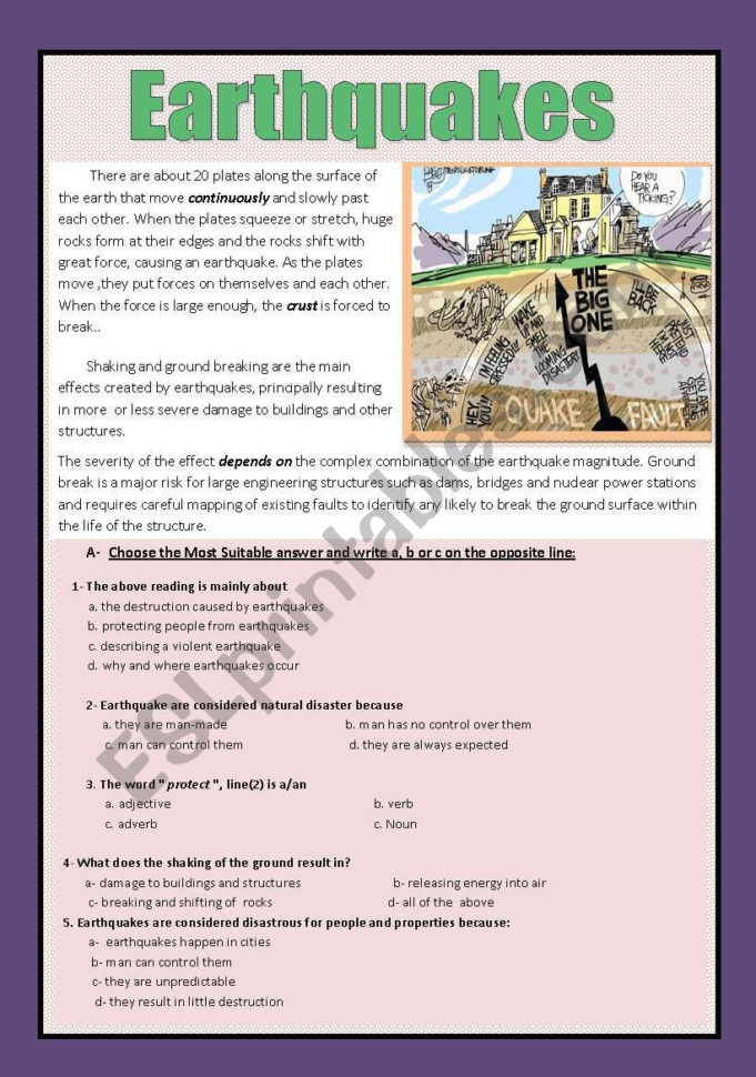 assignment on earthquake pdf