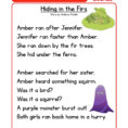 Reading Comprehension Worksheet  Hiding In The F