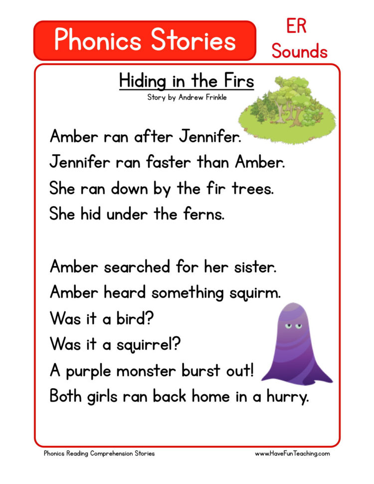 Reading Comprehension Worksheet  Hiding In The F