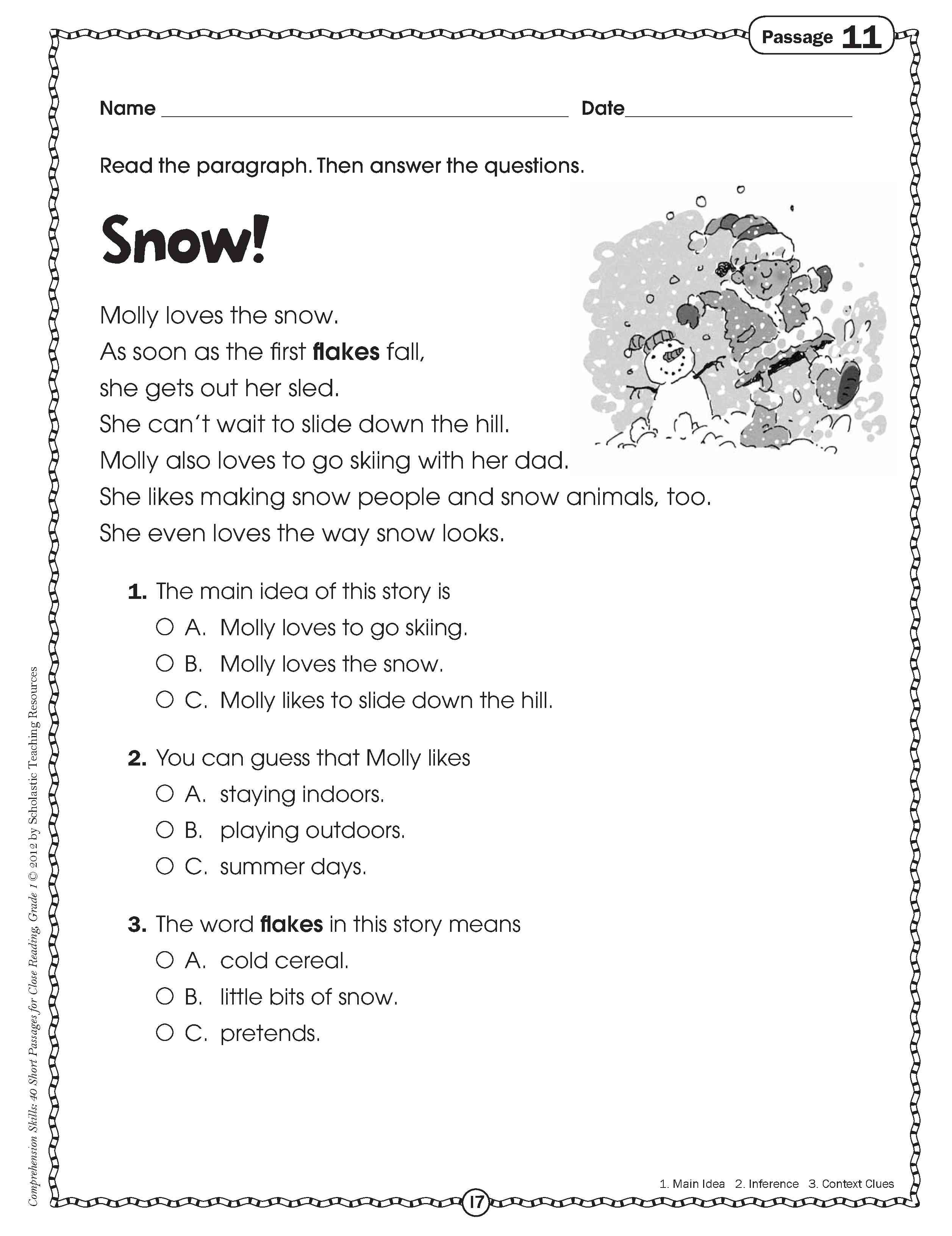  Reading Comprehension Worksheets 5Th Grade Multiple Choice Db excel