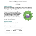 Reading Comprehension Worksheets For 2Nd Grade To Printable