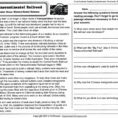 Reading Comprehension Worksheets For 8Th Grade Free Report