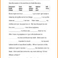 Reading Comprehension Worksheets For College Students The B