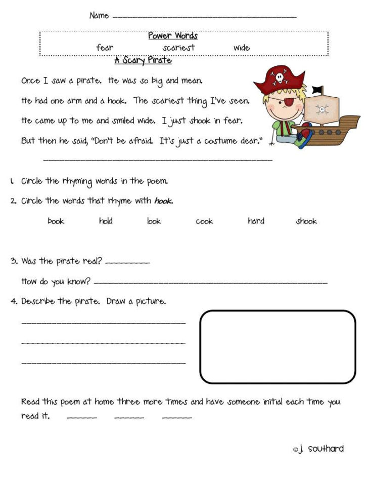 kindergarten reading comprehension worksheets pdf