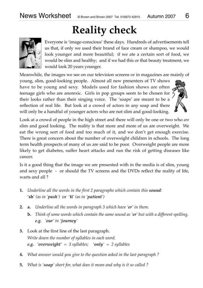 High School Reading Comprehension Worksheets Pdf Reading 