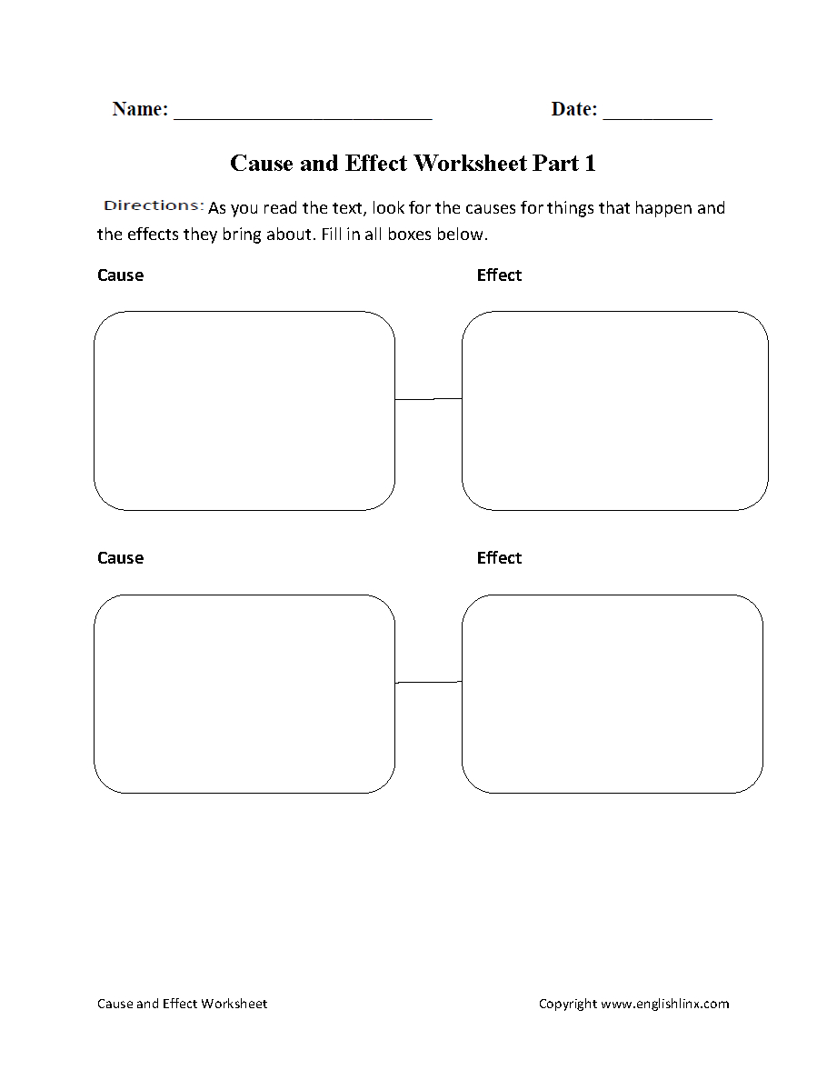 Cause And Effect Worksheets 3Rd Grade Db excel