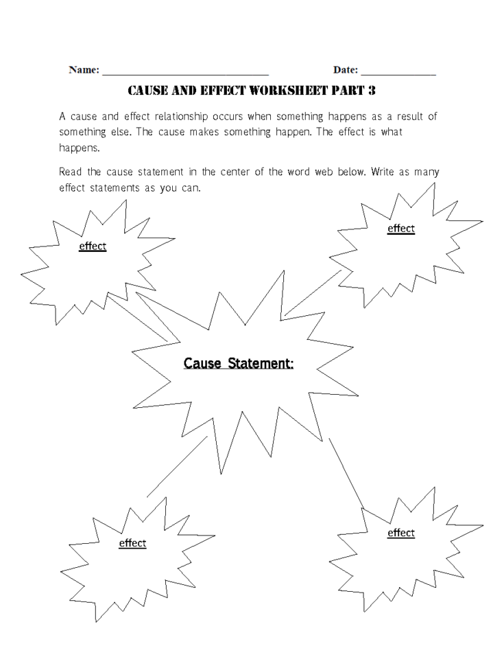 Reading Worksheets  Cause And Effect Worksheets