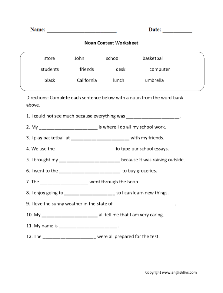 Reading Worksheets  Context Clues Worksheets