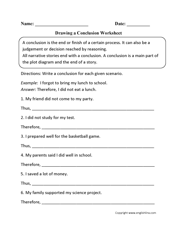 Drawing Conclusions Worksheets 3Rd Grade — db-excel.com