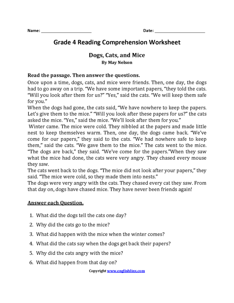 The Gift Fourth Grade Reading Worksheets 627