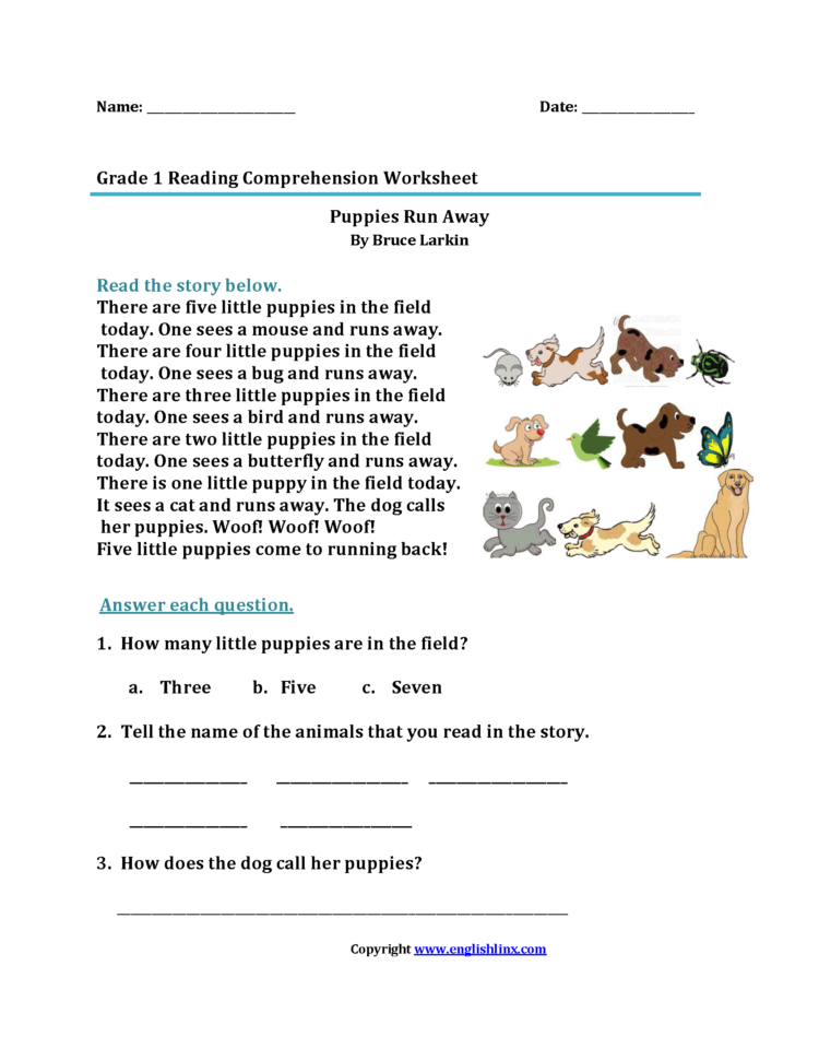 Reading Worksheets Ft Grade Reading Worksheets — db-excel.com