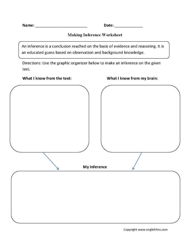 Reading Worksheets  Inference Worksheets