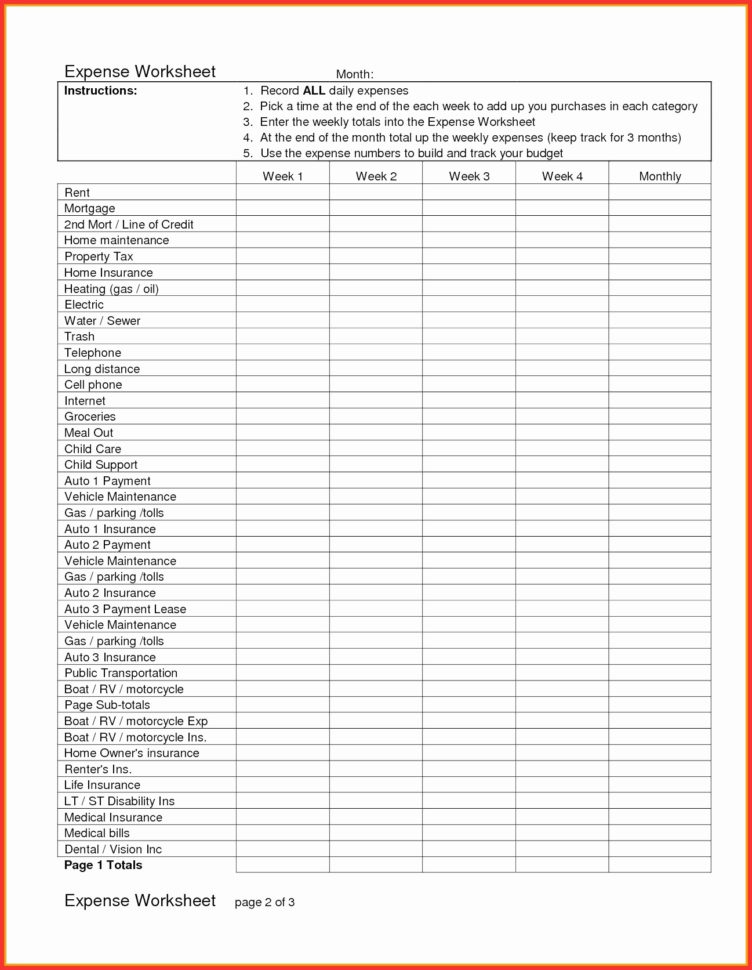 Real Estate Agent Expense Tracking Spreadsheet Company Expenses