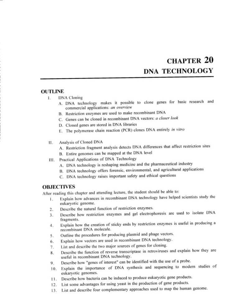 Recombinant Dna Technology Worksheet Answers