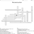Reconstruction Crossword  Word