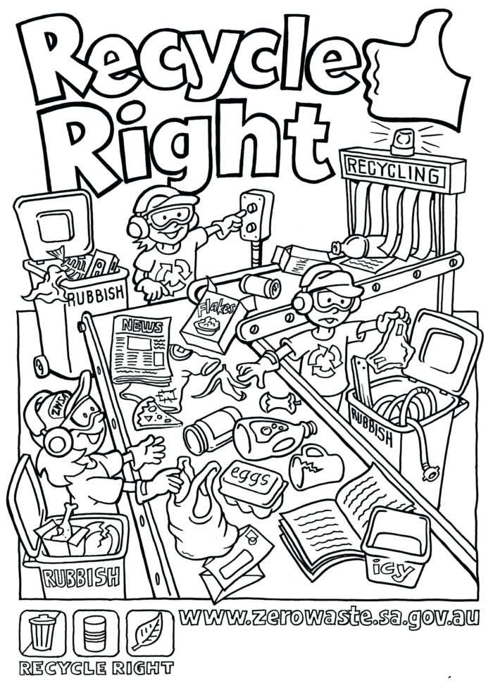 Recycling Items Coloring Pages – Navajosheetco