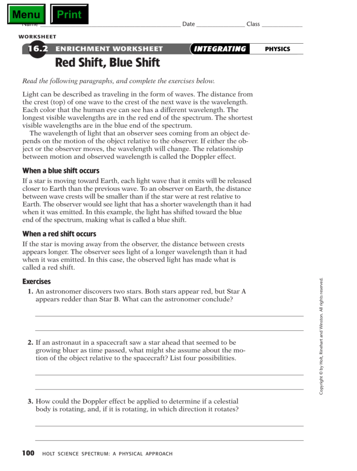 Red Shift Blue Shift