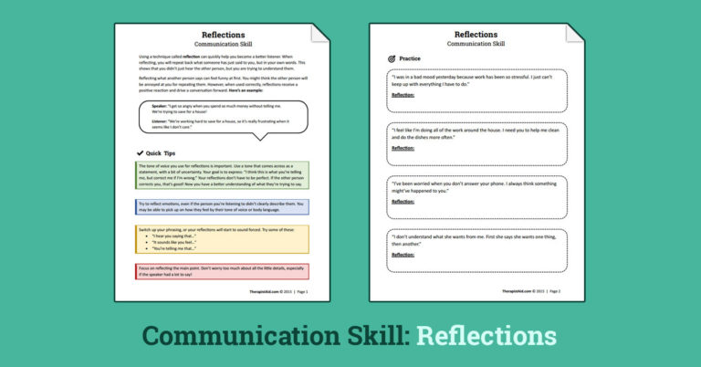 Positive Communication Skills Worksheets — db-excel.com