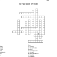 Reflexive Verbs Crossword  Word
