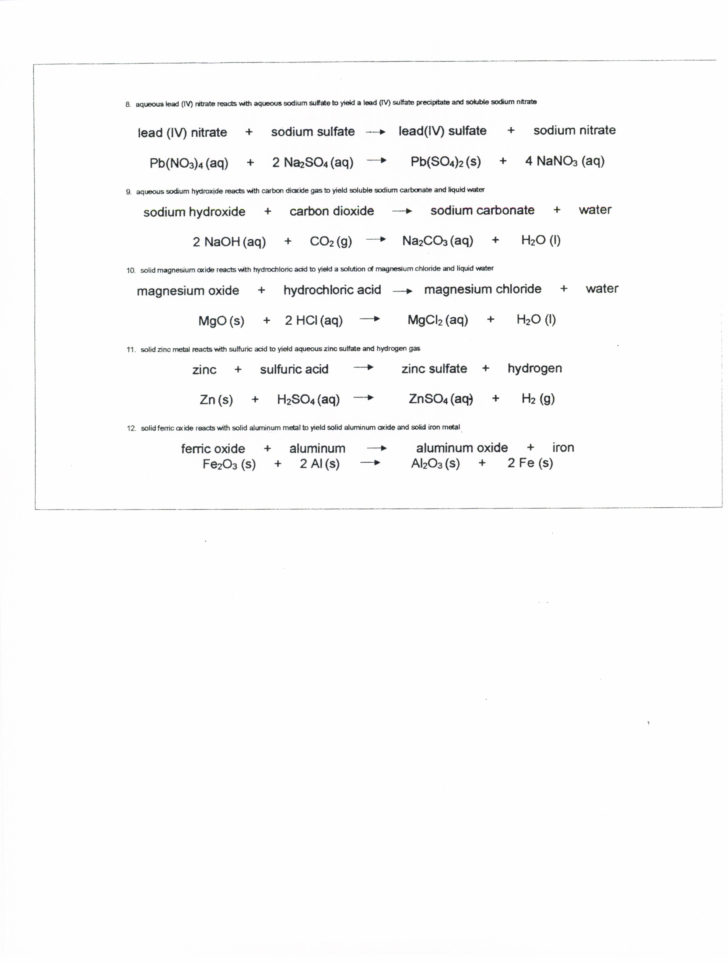 Writing Formulas And Naming Compounds Worksheet Answers