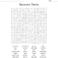 Relapse Prevention Bingo  Word