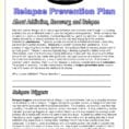 Relapse Prevention Plan Worksheet  Soccerphysicsonline