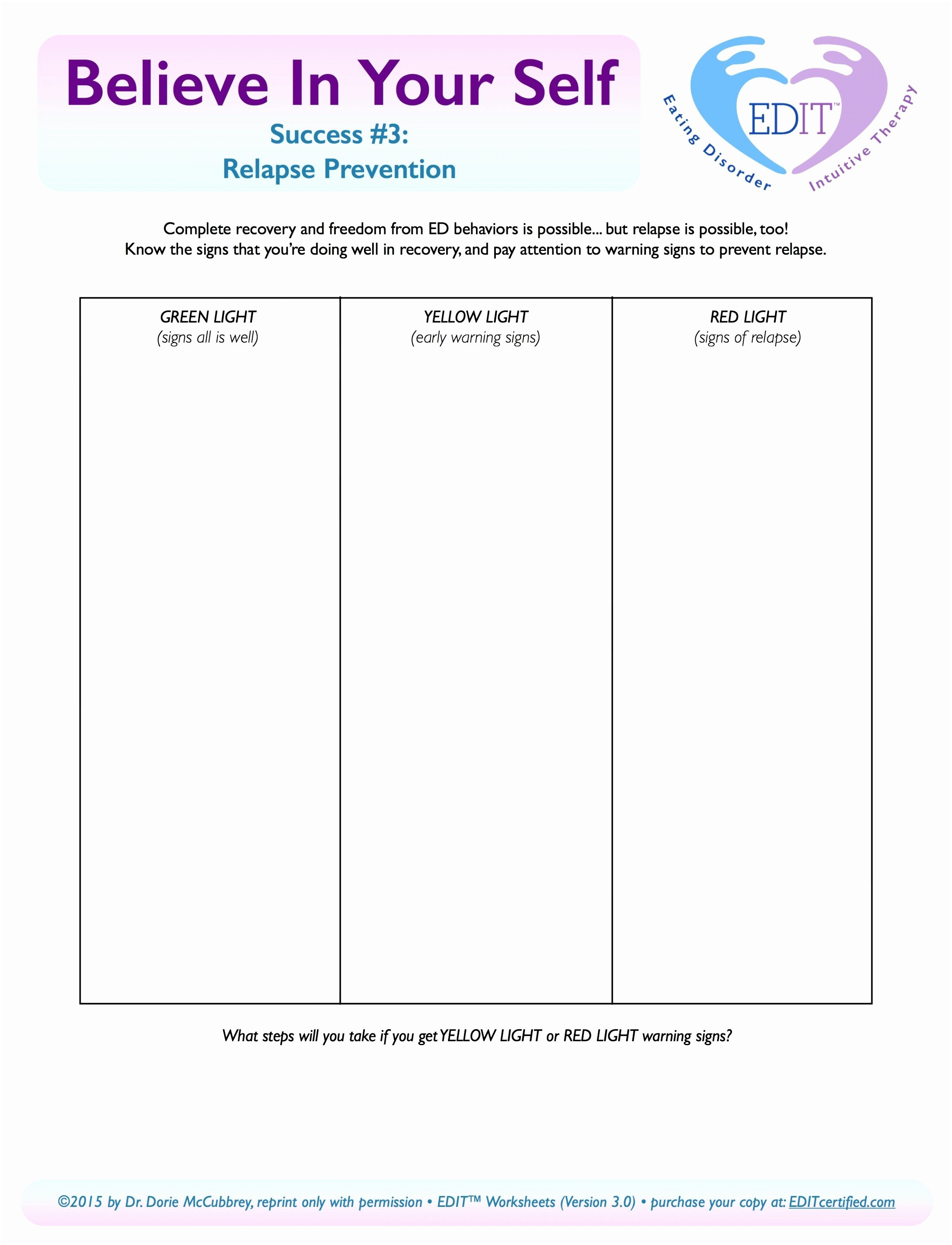 Relapse Prevention Worksheets To Free Download Relapse —