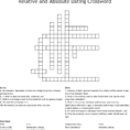 Relative And Absolute Dating Crossword  Word