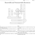 Reneble And Nonreneble Resources Crossword  Word