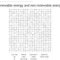 Reneble Energy And Non Reneble Energy Word Search  Word