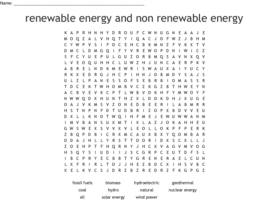 renewable energy word search 4 letters
