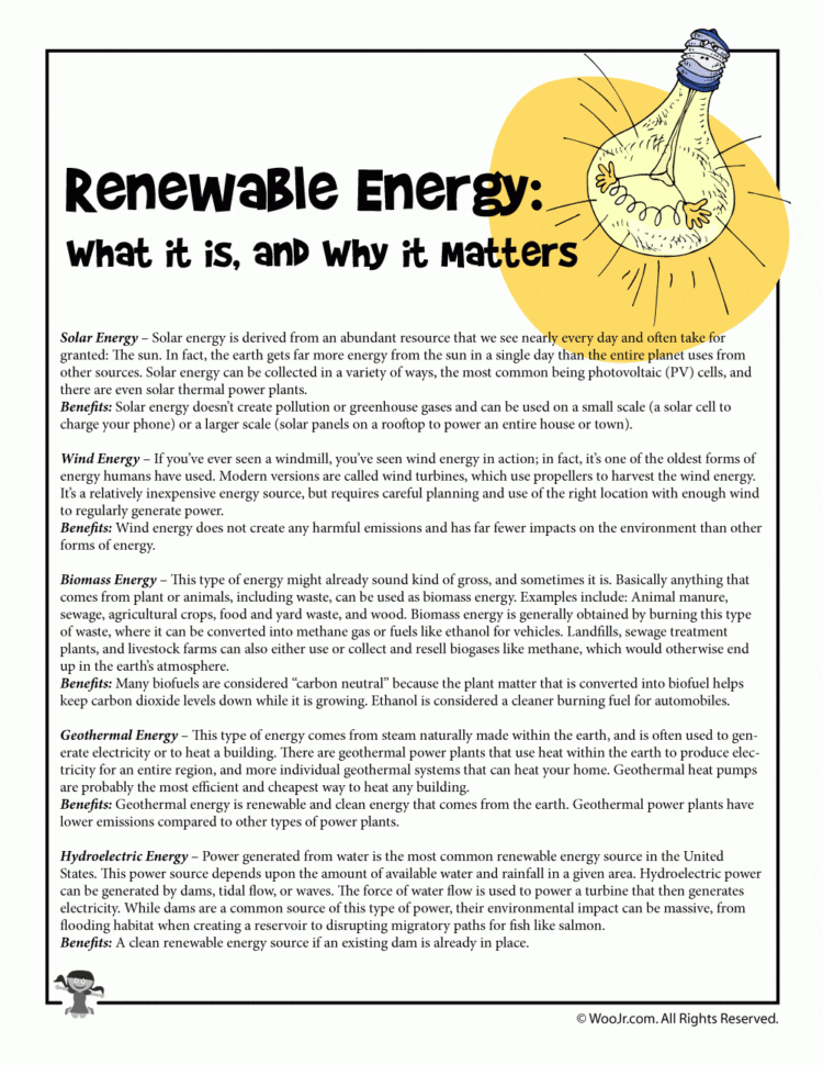 Reneble Energy Lesson Plan And Printable Worksheets  Woo