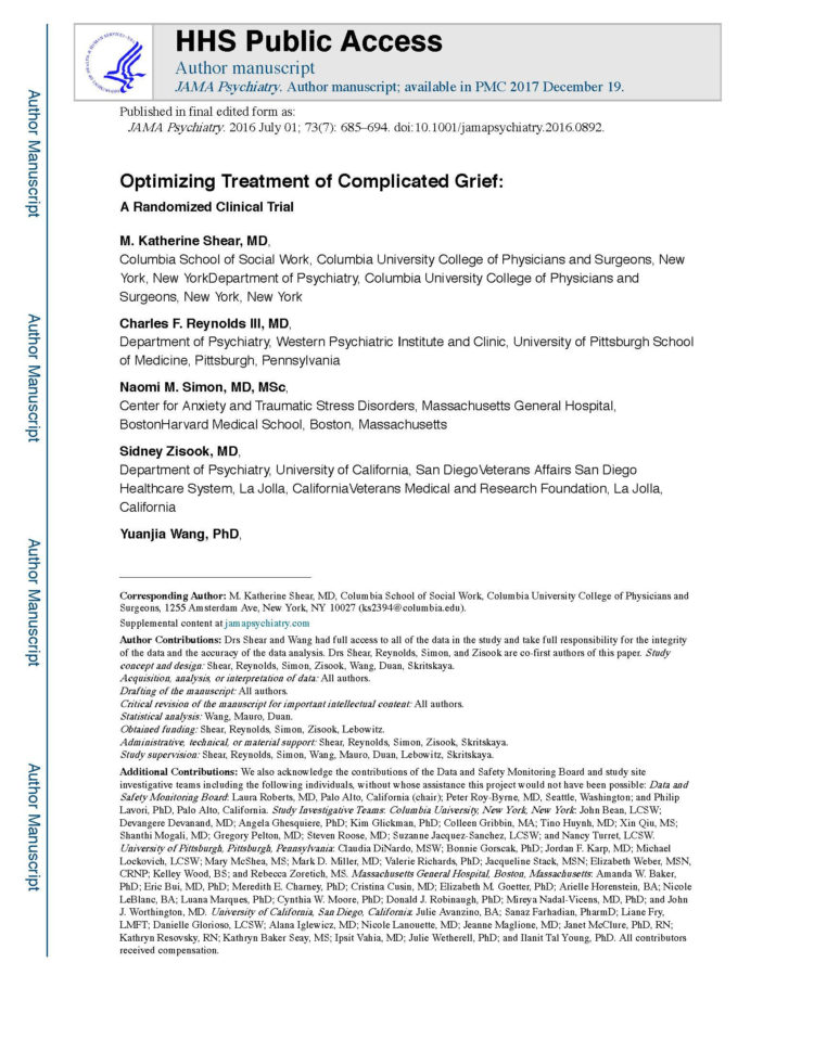 Resources Pro  The Center For Complicated Grief