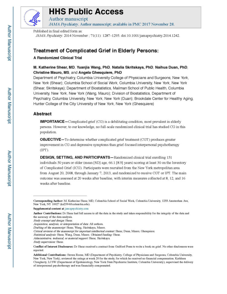 Resources Pro  The Center For Complicated Grief