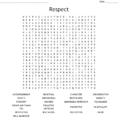 Respect Word Search  Word