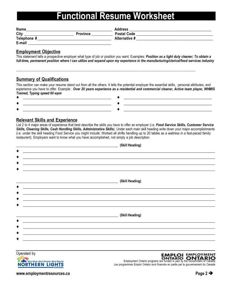 Resume Worksheet For Middle School Students — db-excel.com