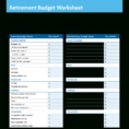 Retirement Budget Worksheet  S At