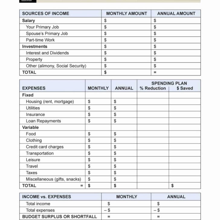 Retirement Planning Worksheet