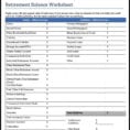 Retirement Planning Worksheet Free Financial Worksheets