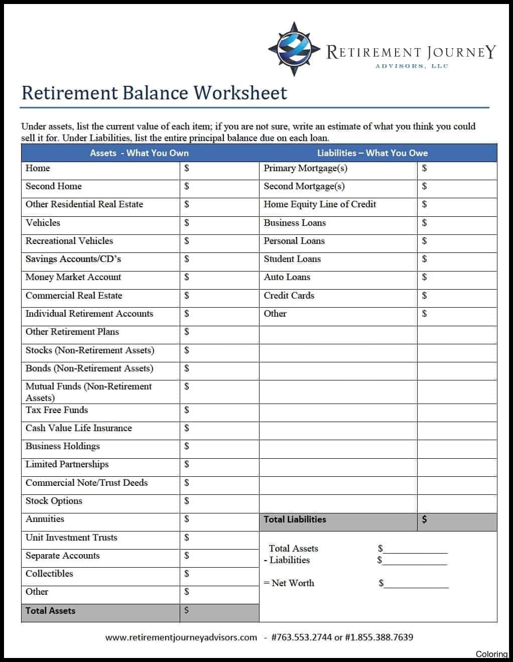 Retirement Planning Worksheet db excel com
