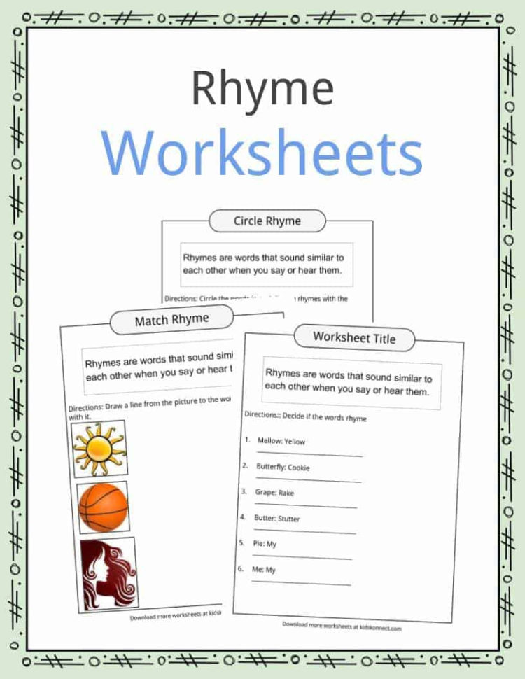 Rhyme  Worksheets  Definition For Kids