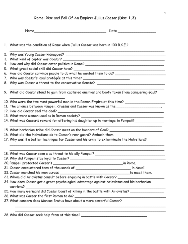 Rome Rise And Fall Of An Empire Julius Caesar Disc 13