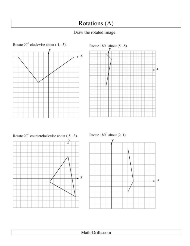 Rotation Of 3 Vertices Around Any Point A