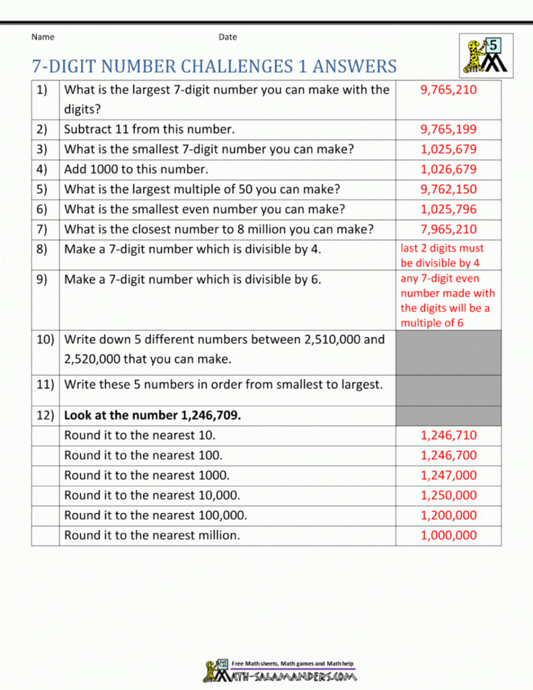 Rounding Decimals Worksheet 5Th Grade  Math Worksheet For Kids