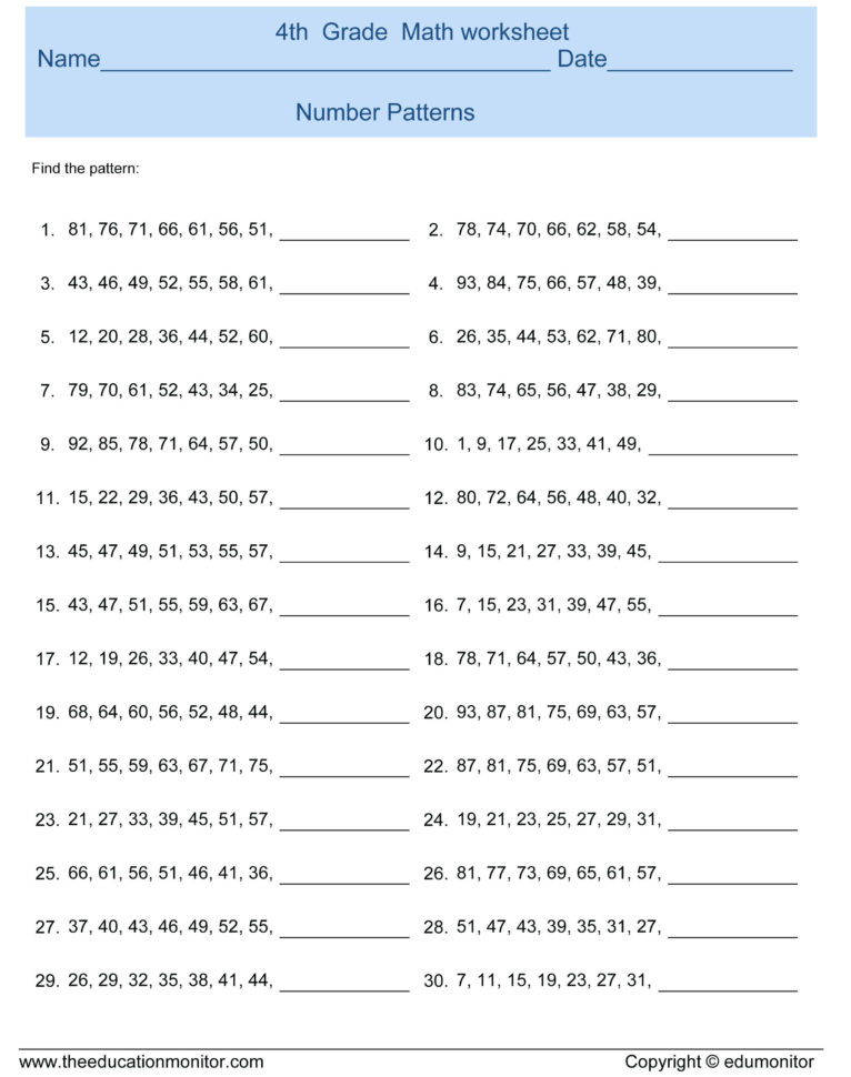 Rounding Worksheets 4Th Grade For Print  Math Worksheet For