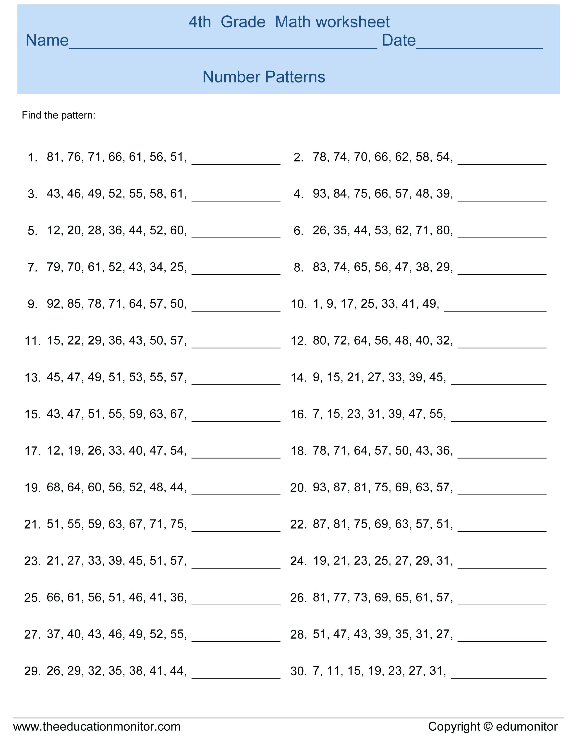 Rounding Worksheets 4Th Grade For Print  Math Worksheet For