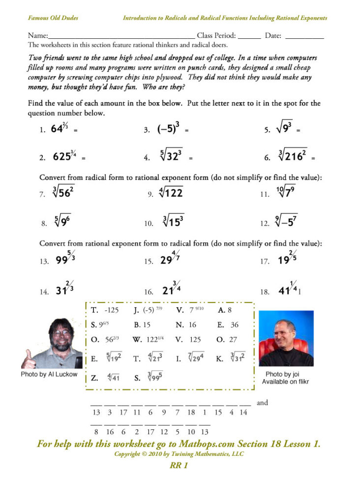Rr 1 Introduction To Radicals And Radical Functions