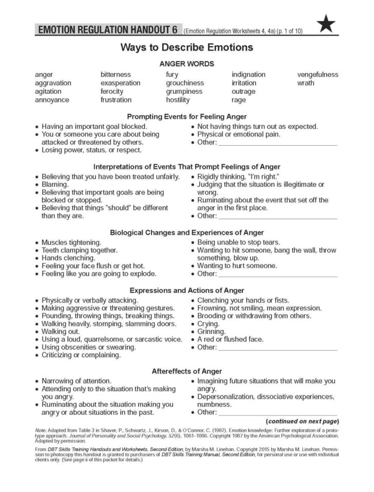 Ruminating Thoughts Worksheet db excel com